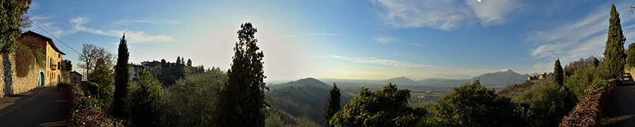 Panoramica scendendo dal Colle dei Roccoli a San Sebastiano